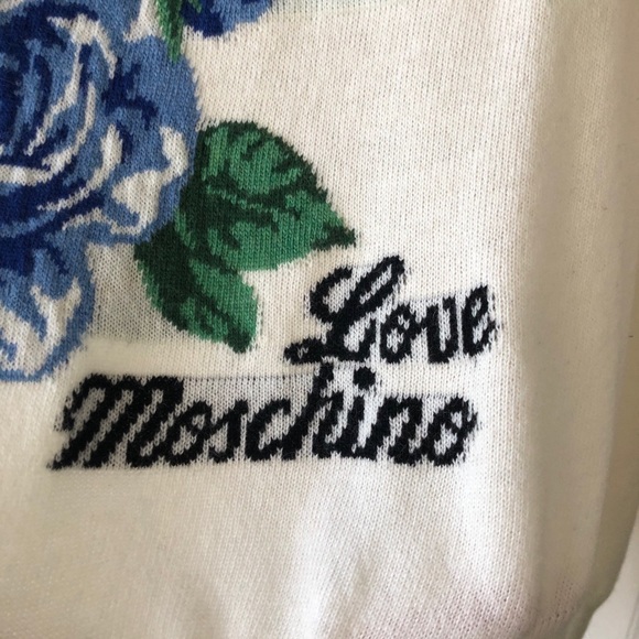 Love Moschino Floral Knit Cashmere Wool Sweater 6 - Picture 7 of 11
